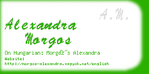 alexandra morgos business card